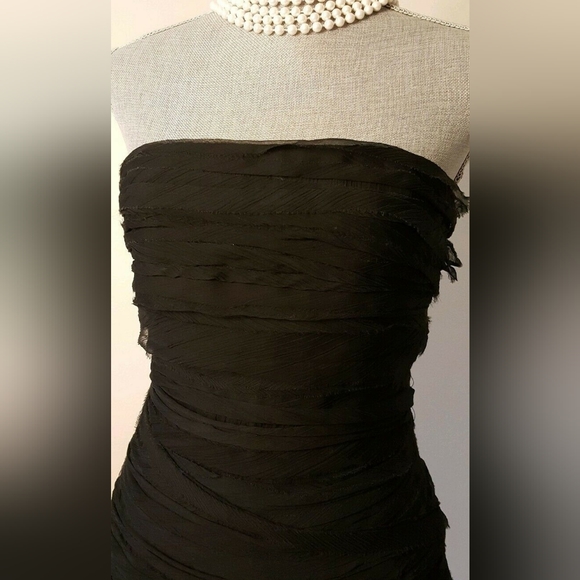 *$4,900 OSCAR DE LA RENTA STUNNING RUNWAY SILK BLACK RUFFLE DRESS GOWN US 4 - Picture 6 of 12